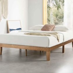 Brand new in box! Mellow Naturalista Queen Solid wood platform bed. Pine finish.