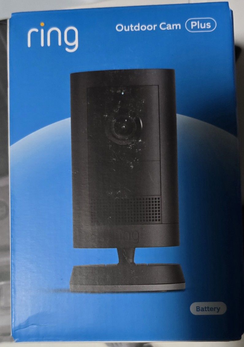Ring Outdoor Cam Plus Battery 2K HD Smart Security Camera - Black