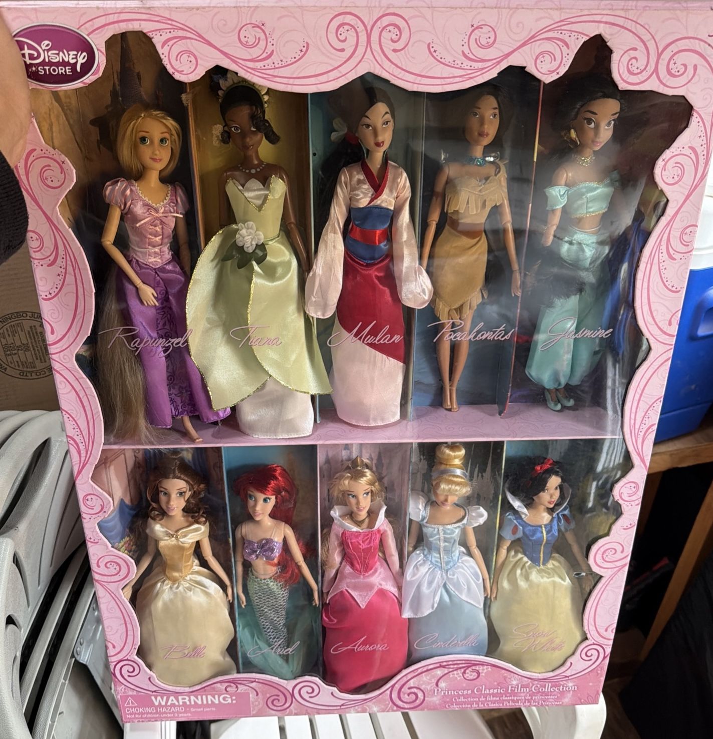 Disney Store Princess Classic Film Collection Princess Dolls Set Of 10 NIB Z6