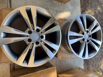 Two 18'' x 8.5" Aluminum Alloy Wheel Rims Compatible with Mercedes-Benz C300 C(contact info removed)-2018, Rear Wheel Replacement, OE Direct Replaceme