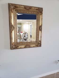 Antique mirror .