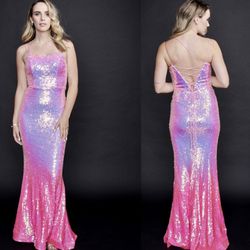 New With Tags Nina Canacci Pink Ombre Long Formal Dress & Prom Dress $145