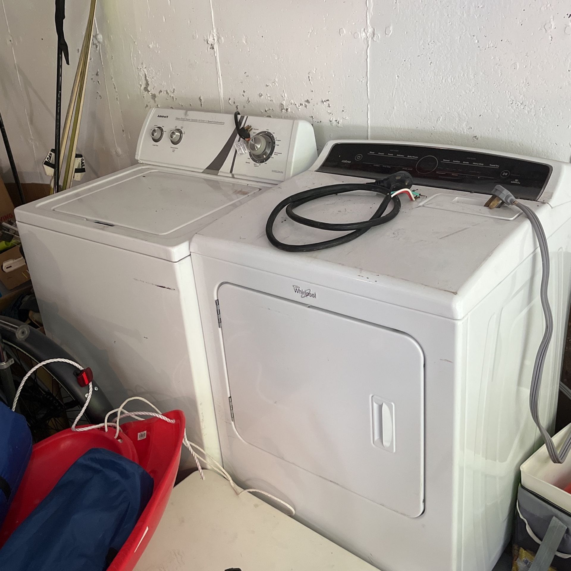 Whirlpool Electric Dryer And Admiral Washer