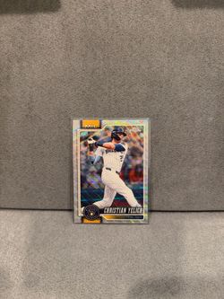 Christian Yelich Topps Chrome Prizm Baseball Card