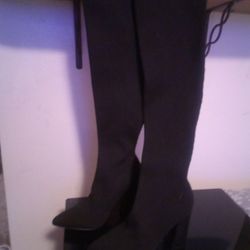 Black Thigh High Boots