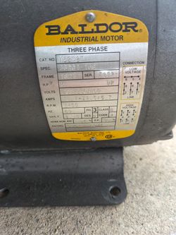 Baldor  5hp 3 phase electric motor