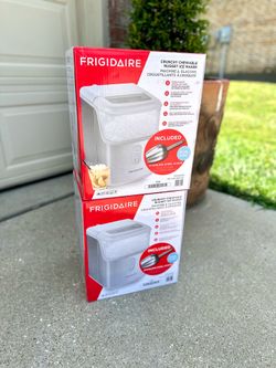 Frigidaire 33 lbs. Premium Nugget Portable Ice Maker 8.7 in. Wide in Stainless Steel