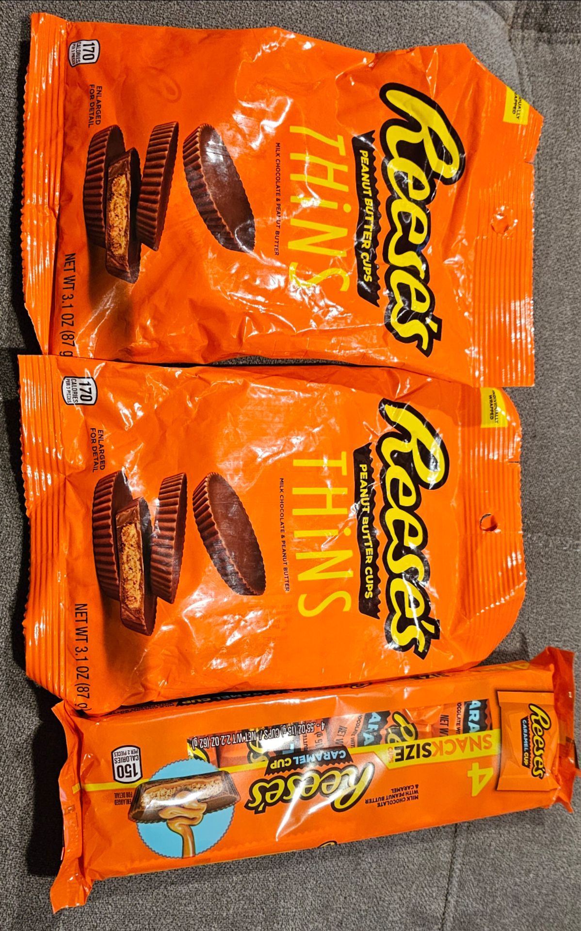(3) pack reese's peanut butter cups
