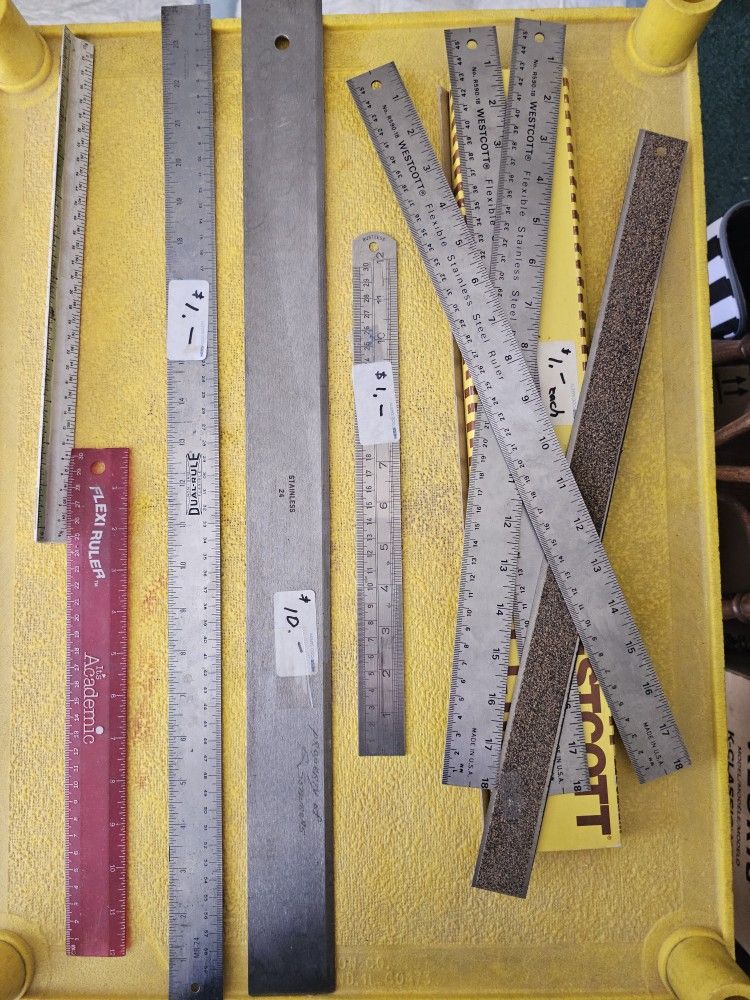 Rulers, Squares, Levels, and Circle Compass