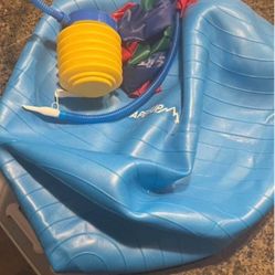 New Blue Apex Yoga Ball With Pump And Stretch Ropes 