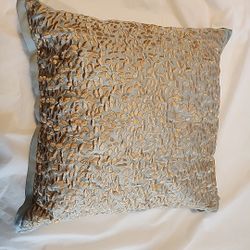 Leaf Embroidered Throw Accent Square Pillow Gold Teal Martha Stewart