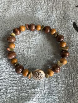 Jasper and Wood Bracelet