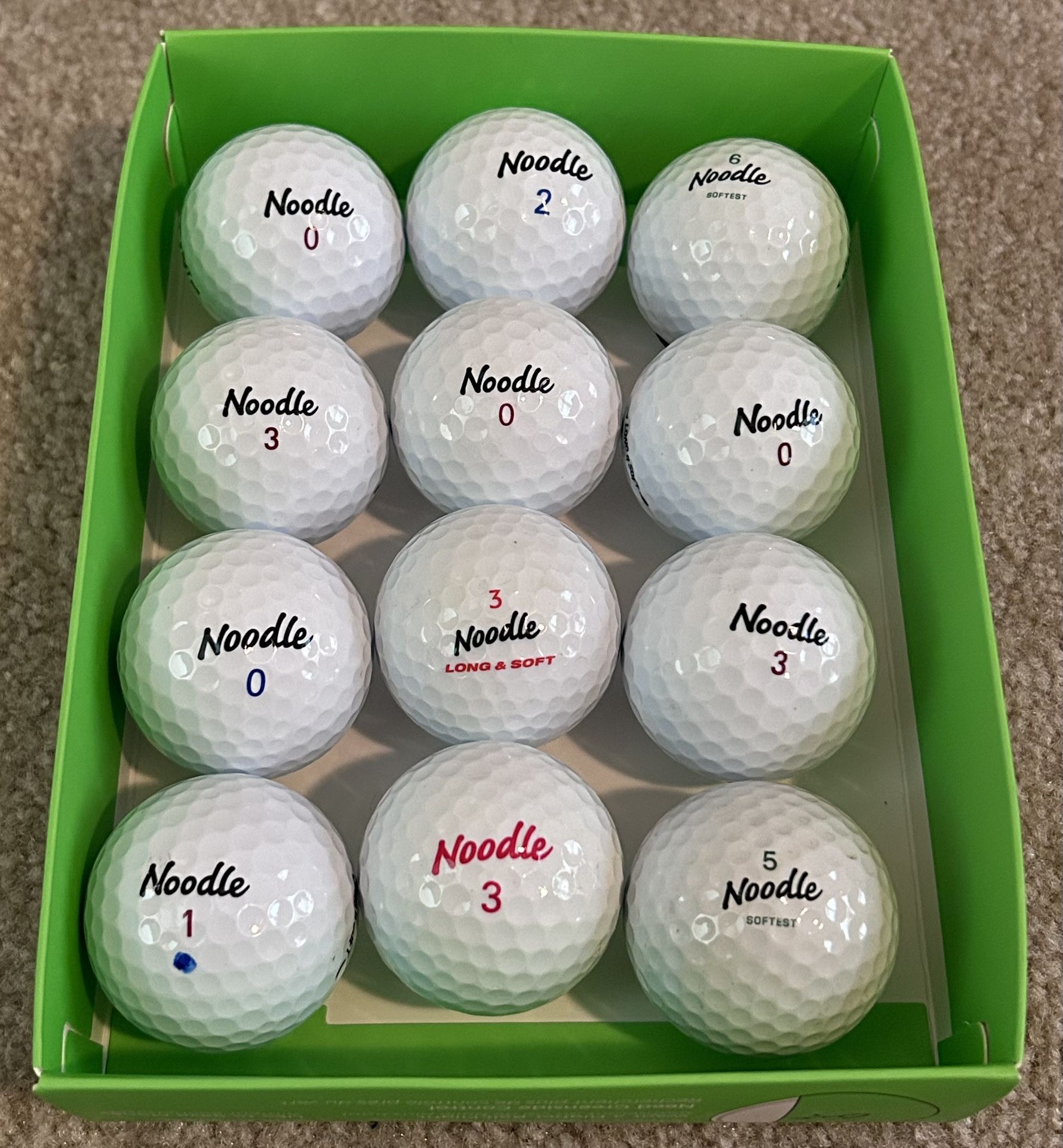 1 Dozen Of Noodle Golf Balls