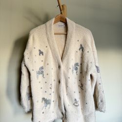 knitted mink cashmere cardigan