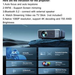Wifi Smart Projector- New