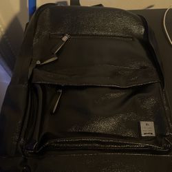 Black Leather Backpack 
