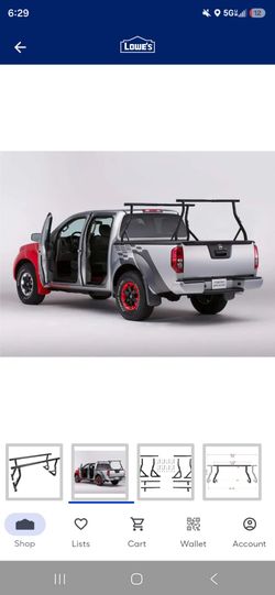 Adjustable ladder rack.