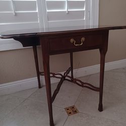  2 Vintage  Drexel  Solid  Wood  Night  Stand, Side  Table, Folding  Desk  Night  Stand  Both For $ 285