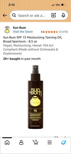 Suntanning oil
