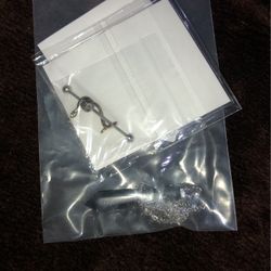 Healing Crystal Necklace & Gold Plated Snake Barbell