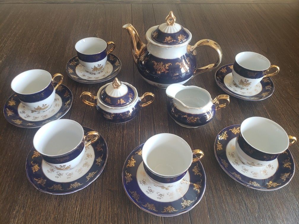 24 K GOLD Alpine Cuisine Fine Porcelain Czech Republic design for Sale in  Anaheim, CA - OfferUp