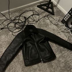 Abercrombie & Fitch Leather Coat Sz Small Men’s New