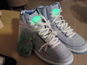 Nike Air Jordan 2 Retro J Balvin Shoes Blue White Mens Size 9 sneakers
