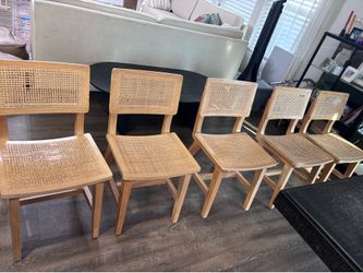 5 Threshold Rattan Dining chairs