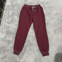 M/T FIGS Burgundy Scrub Pants