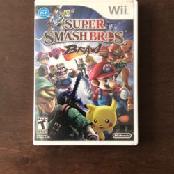 Super Smash Bros Wii Case Manual 