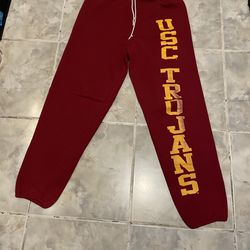 Vintage 90s Y2K USC Trojans University Russell Cuffed Sweatpants SZ Small