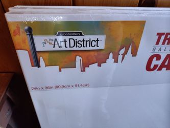 24 x 36 Art District traditional canvas. Set of 3
