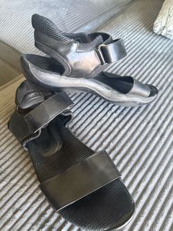 Prada Sport Vintage Leather Velcro Strappy Sandals