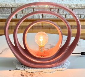 Art Deco Ceramic Limelight Halo Rougier style Lamp -Mid-Century-Vintage-1980’s. Excellent Condition! (Read note)