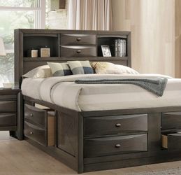 Gray bed