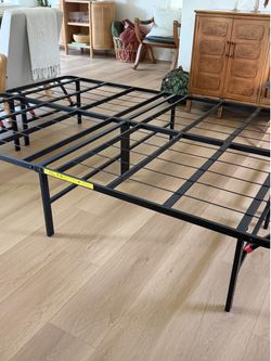 Folding full size bed frame. Easy storage