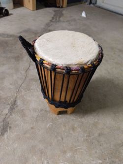 Small African Djembe Hand Drum / Tribal Decor