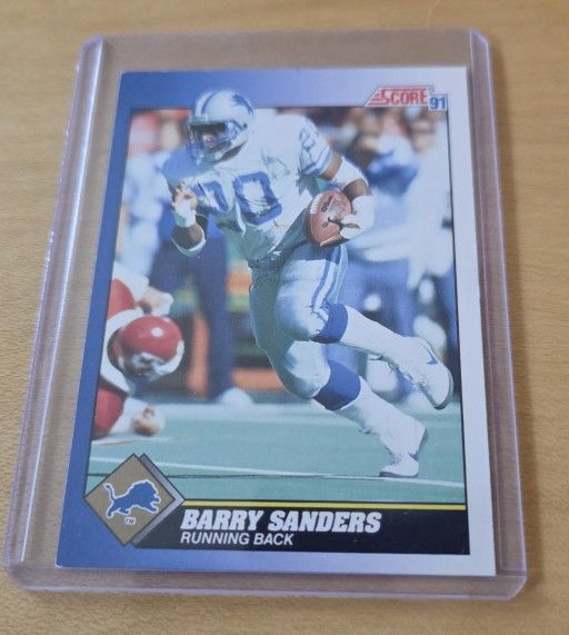 1991 Score Football #20 Barry Sanders HOF Detroit Lions