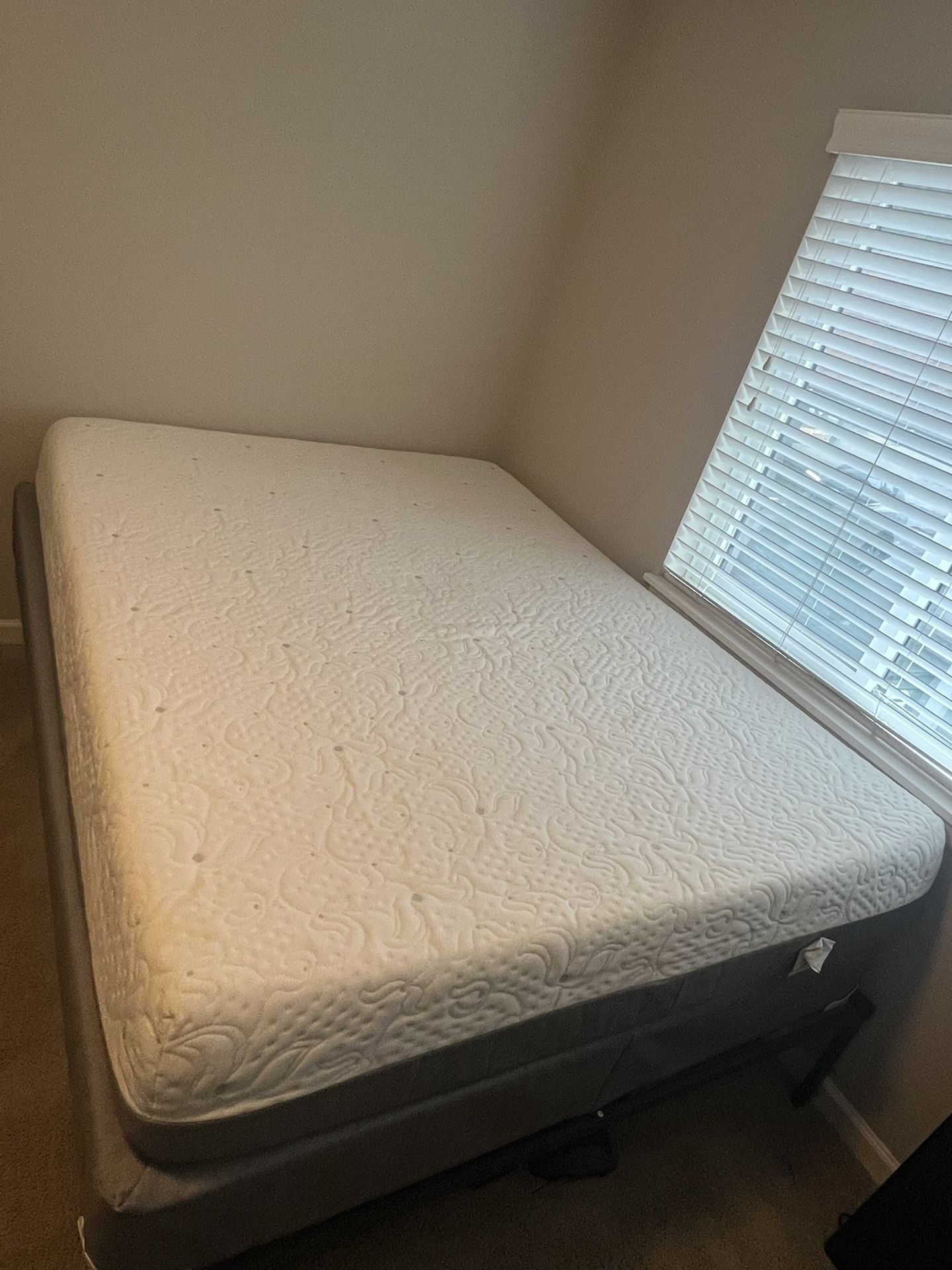 Queen Mattress, Box Spring and Bed Frame