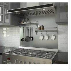 Steel Backsplash With 2 Tiered SHELF AND RACK NEW IN BOX