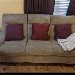 3 Seat Couch/Sofa with Recliners