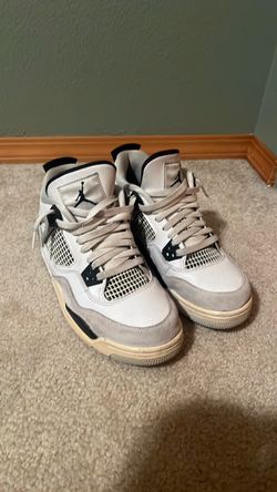 Military black jordan 4s size 7y