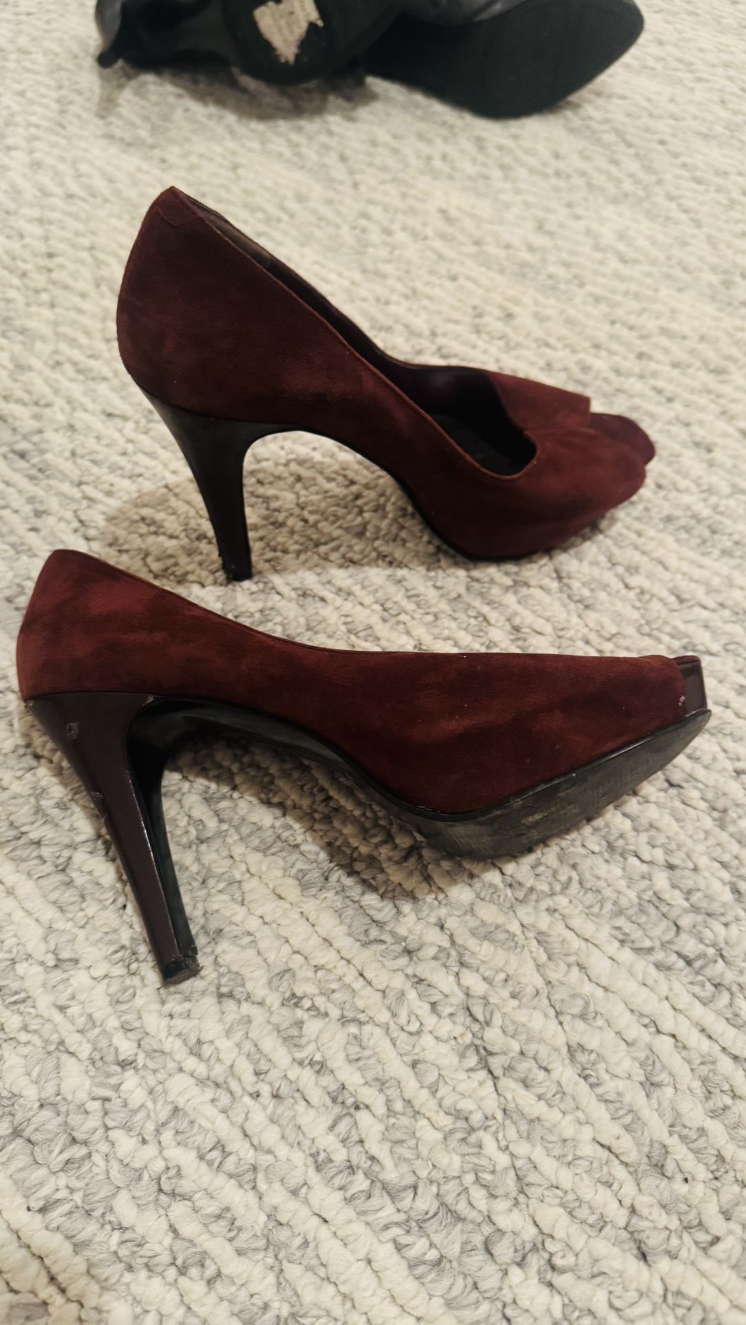 Burgundy Suede Shoes