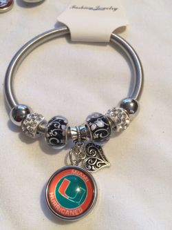 Miami Hurricanes Charm Bracelet