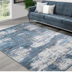 8/10 Modern Blue Rug Carpet 