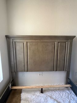 grey queen size bed frame