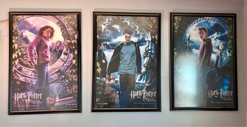 Harry Potter and the Prisoner of Azkaban 3-Poster Set professionally framed