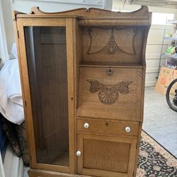 Antique oak secretary desk