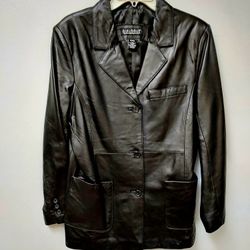 Black LEATHER JACKET 