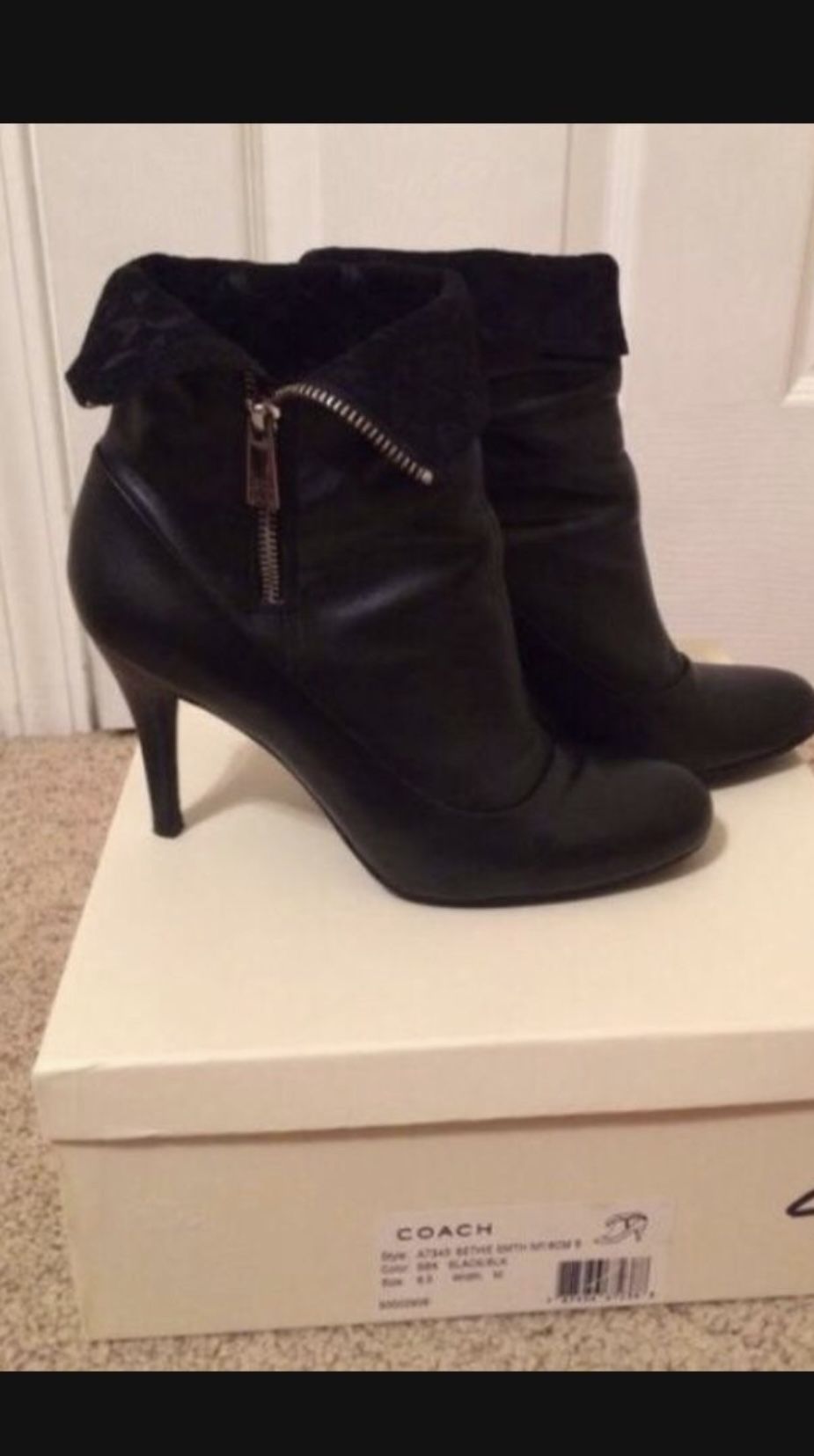 Coach Booties Size 8 1/2 $20